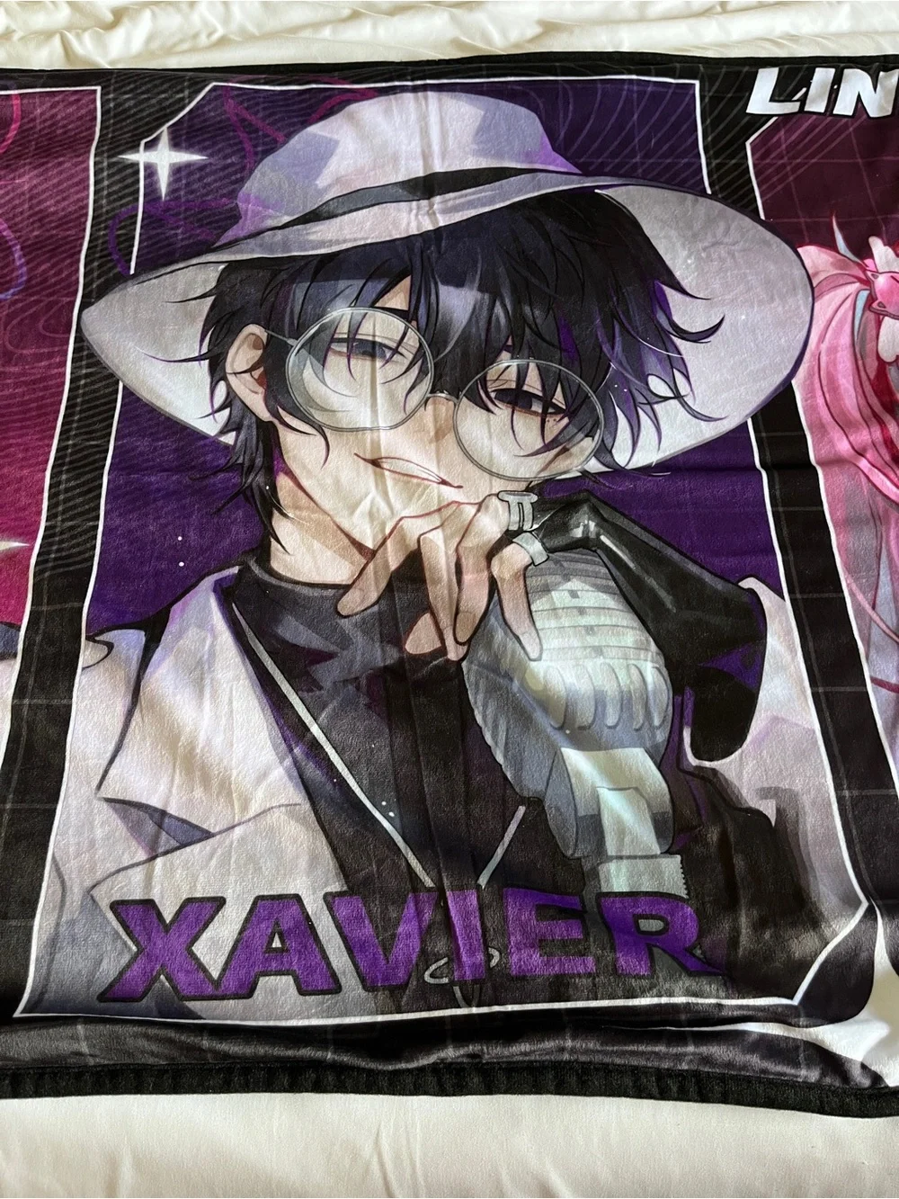 Bilibili Link Click Anime Fleece Throw Blanket 80x153cm 100% Polyester Multicolo